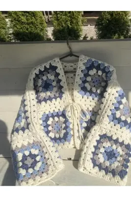 HANDMADE SUNUM Motifli Crochet Ceket