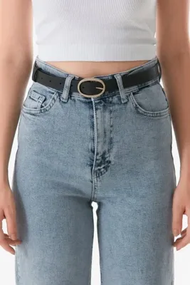 Fulla Moda Oval Tokalı Kemer