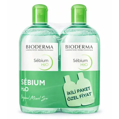 Bioderma Sebium H2O Yüz ve Makyaj Temizleme Suyu 2 x 500 ml