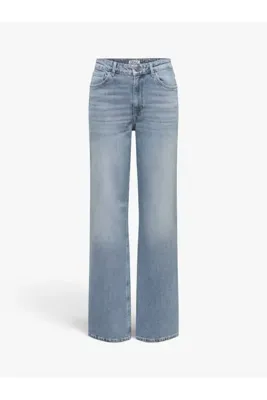 ONLY ONLJUICY HW WIDE LEG DNM DOT661 Kadın Mavi Denim Pantolon - WNS3640