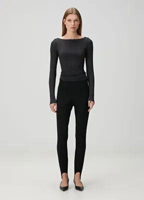 Skims High Waist Stirrup Siyah Tayt