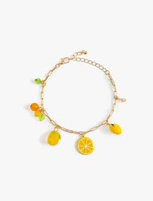Koton Zincir Bileklik Limon Charm Detaylı Sallantılı
