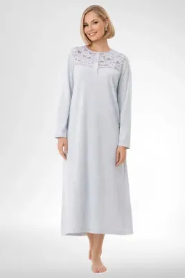 Mecit Pijama Mecit 6207 Mavi Büyük Beden Kadın Gecelik
