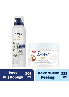 Belirtilmemiş Vücut Peelingi Macademia Fındığı ve Pirinç Sütü 225ML + Duş Köpüğü Depply Nourishing 200ML