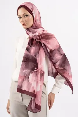 m moon scarf ' ROSEA ' DESENLİ BAMBU KRAŞ ŞAL , YÜKSEK KALİTE & YENİ SEZON ŞAL