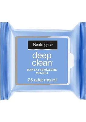 Myg Plus Neutrogena Parfümsüz Makyaj Temizleme Mendilleri Suya Dayanıklı Makyaj Için Bitki Bazlı Lifli Temizleme Mendili 25 Adet