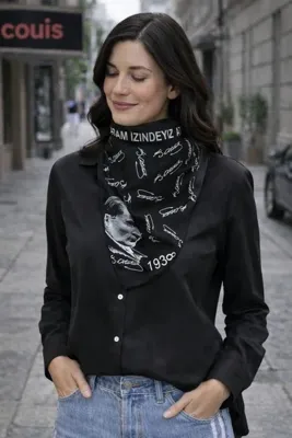 couis Mustafa Kemal Atatürk İmzalı Bandana Fular