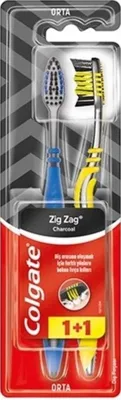 COLGATE Zig Zag Charcoal Diş Fırçası Orta Sert 2'li