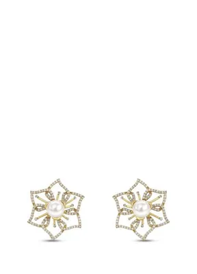Braelyn London Pure Blossom 925 Ayar Gümüş Üzeri 24 Ayar Altın Kaplama İnci Kadın Küpe 