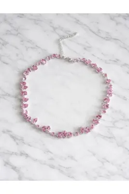 ArtBDesign Gema Kolye Pembe Taşlı Gema Kolye
