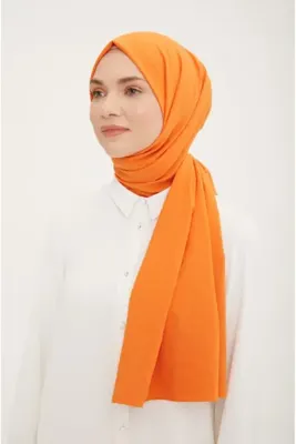 ARMİNE Trend Turuncu Renk Pamuk Cazz Şal IST 1 - 21056