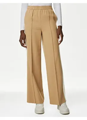Marks & Spencer Şerit Detaylı Yüksek Bel Wide Leg Pantolon