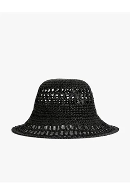 Koton Bucket Hasır Şapka