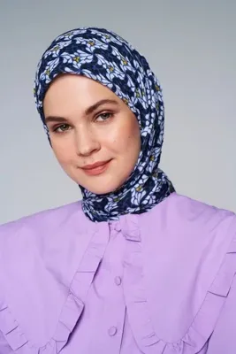 Modakaşmir Çark Çiçek Desen Bambu Eşarp