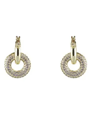 Ponponiere Sarı Kadın Küpe Nancy Silver Earrings