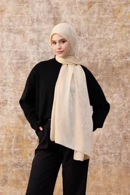 İpekhan Fall Winter İpeksi Jakar Şal Krem 9020-24