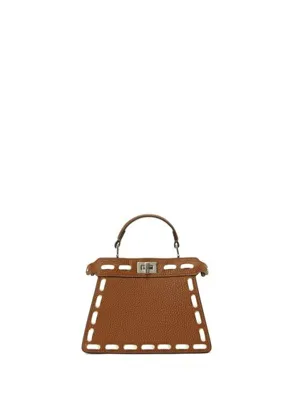 Fendi Peekaboo ISeeU Petite Kahverengi Kadın Deri Çanta