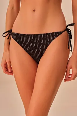 SUWEN Line Lurex İnce Bağcıklı Bikini Alt