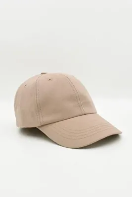 Külah Erkek %100 Pamuk Camel Cap Beyzbol Şapkası