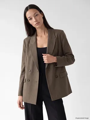LCW STUDIO Kruvaze Yaka Kadın Blazer Ceket