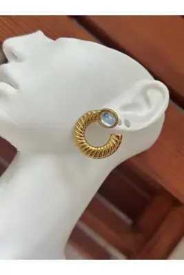 Lal by SP Designs Aura Taşlı C Küpe