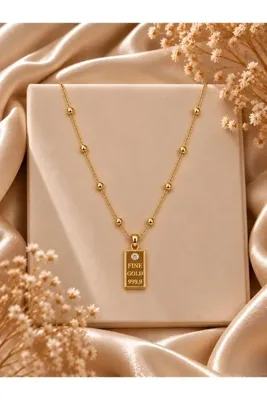 ROSHNA Dorikalı Külçe Gold Kolye