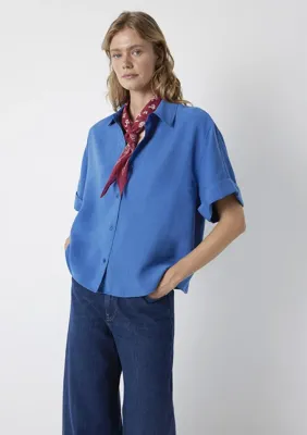Mavi Modal (Tencel™) Karışımlı Mavi Gömlek