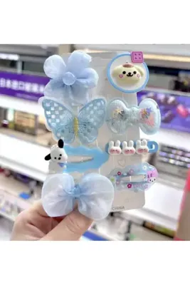 synshop My Melody Melodi Pompompurin Tavşan Pochacco Sanrio Kelebek Yıldız Çiçek Kurdele Saç Toka Set