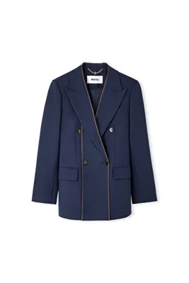 İpekyol Kontrast dikişli kruvaze blazer