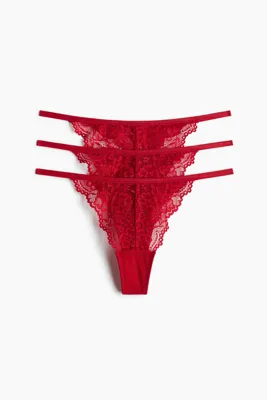 H&M 3’lü Dantel Tanga Thong Külot