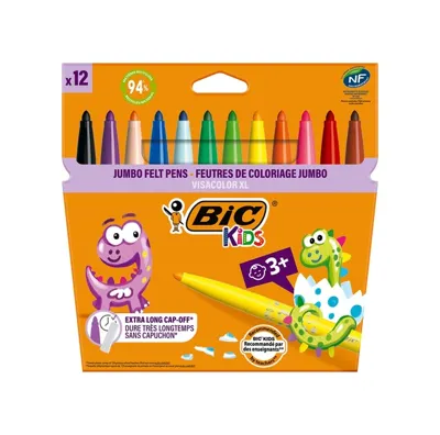 Diğer Bic Kids Visa Jumbo Keçeli Boya Kalemi 12'li - 8 Adet Tarı