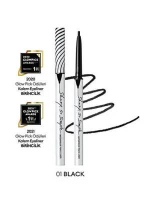 CLIO Suya Dayanıklı, İnce Uçlu Göz Kalemi CLIO Sharp So Simple Waterproof Pencil Liner (01 Black)