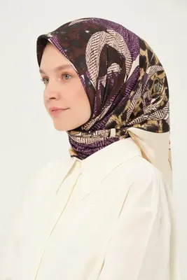 Madame Polo Trend Rayon Eşarp Çok Renkli Kırışmayan Desenli 90x90 cm