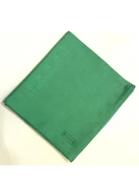 Vakko Monogram Pamuk Ipek Eşarp 3000655-YENI Yeşil