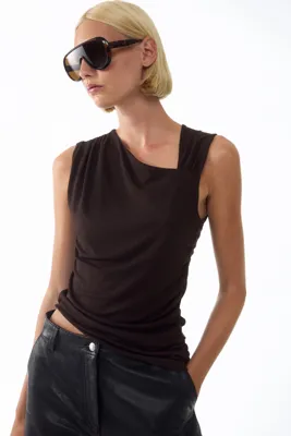 H&M Drapeli Asimetrik Üst
