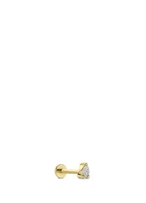 AJA Selur White Altın Kulak Piercing