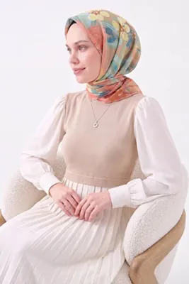 Silk Home Lorena - Soft Eşarp Flower - Yavruağzı - 73156-18