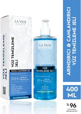La Vase Yüz Yıkama Jeli 400 ml Tüm Cilt Tipleri İçin Paraben İçermeyen Akne Karşıtı Etki
