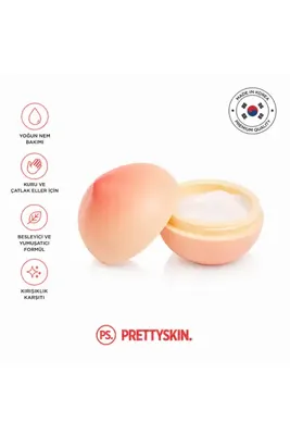 ps. prettyskin. Peach Hand Cream 35gr | Nemlendirici Şeftali Özlü El Kremi