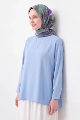 Silk Home Velora Eşarp Fırça Desen Mavi Lila