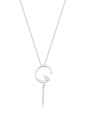 Bendis Design Deniz G Harfi Silver 925 Ayar Gümüş Kadın Kolye