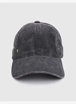 İLVİ Blen Kadife Gri Unisex Şapka