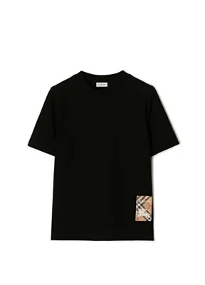 Burberry Siyah Pamuklu Kısa Kollu Kadın T-Shirt