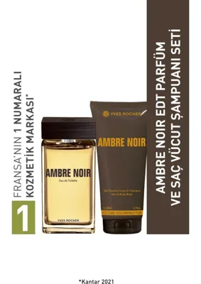Yves Rocher Ambre Noir EDT Parfüm ve Saç Vücut Şampuanı Seti-9916811