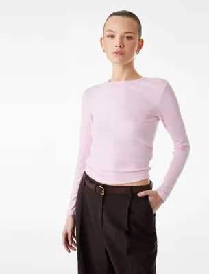 Koton Slim Fit Uzun Kollu Bisiklet Yaka Basic Tişört
