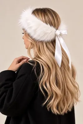 laviyonsa Bella Fur koleksiyonu Kürk kurdeleli bandana veya boyunluk