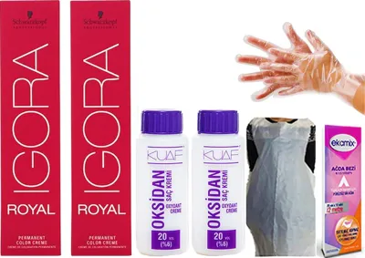 Schwarzkopf Igora Royal 3 - 0 Koyu Kahve Saç Boyası 2 Adet Oksidan 20Vol 2 Adet (485106466)