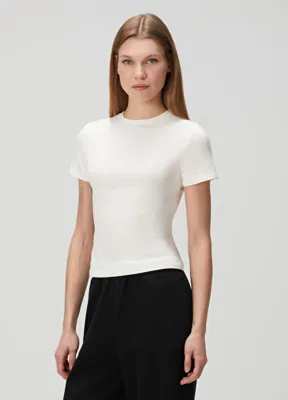 Skims Cotton Jersey Beyaz T-shirt