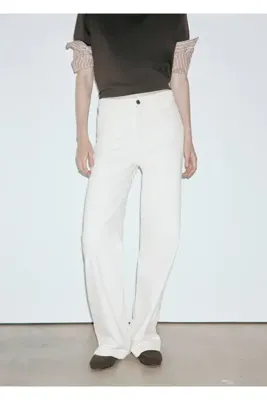 MANGO Woman Danila wide leg yüksek belli jean