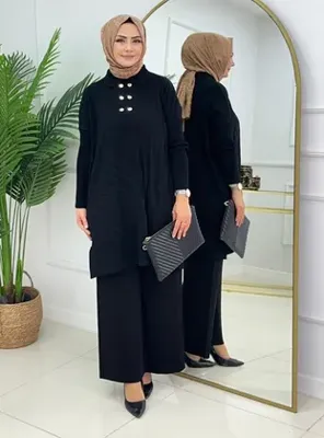 MODANURSEDA Siyah PantolonTakım - Siyah - MODANURSEDA